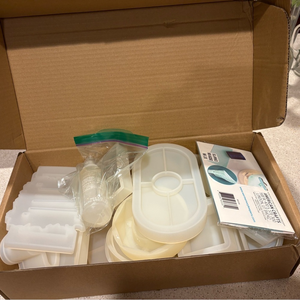 More than 30 Molds For Resin, mold release conditioner, coaster holder, insert